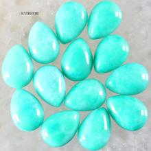 Water Drop 18x13MM Cabochon Natural Stone Bead Green Amazonite For Jewelry Making Necklace Pendant Bracelet Earrings 10Pcs K816 2024 - buy cheap