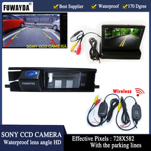 FUWAYDA Wireless 4.3" LCD Monitor Car Rear View Car SONY CCD Reverse Reversing Camera with parking lines for Toyota RAV4 RAV-4 2024 - buy cheap