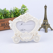 50pcs Wedding Party Favors Creative Gifts Resin White Pumpkin Carriage Heart Photo Frame Place Card Holder+DHL Free Shipping 2024 - buy cheap