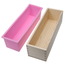 High Quality 1200g Soap Loaf Mold Wooden Box DIY Making Tool Rectangle Silicone Soap Moulds Wooden Box 2024 - buy cheap