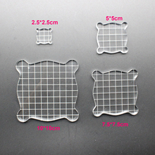 Transparent Acrylic Block Pad lined for clear stamp-pack of 4 2024 - buy cheap