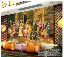Papel de parede 3d personalizado para tv, murais e pintura de palácio, configuração de sofá, imagem de parede 2024 - compre barato