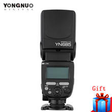 Беспроводная вспышка YONGNUO YN685 685C GN60, TTL вспышка Speedlite HSS 1/8000 для Canon, поддержка YN560-TX RF603 II YN622C, YN622C-TX 2024 - купить недорого