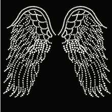 2 шт./лот Стразы с крыльями ангела термотрансферный дизайн железные мотивы стразы термотрансферный дизайн патч для рубашки платья 2024 - купить недорого