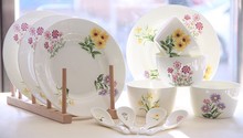 8-piece set, fine bone china tableware, flower painting, korean style, porcelain dinner sets, ceramic kitchen dishes 2024 - buy cheap