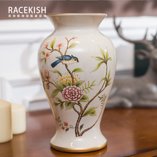 Rui Shikai poesia Americano Pastoral pintada cerâmica vaso decorativo flor floral enfeites de Decoração da Casa Do Clube 2024 - compre barato