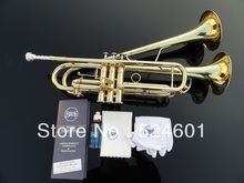 Hot Sell High Quality Brass Tube Bb Small Trumpet Adjustable Double Horn Gold Plated Surface Professional Music Instruments 2024 - buy cheap