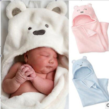 2020 New Coral Fleece Baby Blankets Newborn Infant Baby soft Baby Wrap Boy and Girl Kids Cartoon Bear Sleeping Bag XH-103 2024 - buy cheap