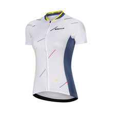 Camisa feminina triângulo colorida de ciclismo, camiseta feminina manga curta respirável para o verão 2024 - compre barato