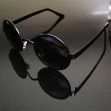 Retro Round Men Women Black Polarized Sunglasses Polarized Sun Glasses Custom Made Myopia Minus Prescription Lens -1 To  -6 2024 - buy cheap