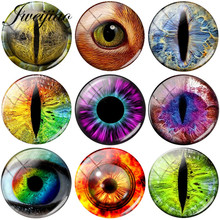JWEIJIAO Evil Dragon Cat Eyes Patterns DIY Glass Cabochon Dome Pictures Demo Flat Back Making Findings For Keychain Earrings 2024 - buy cheap