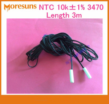 Free Ship 20pcs/lot NTC 10k 1% 3470  white ABS plastic shell7*25mm,Length 3m NTC temperature sensor 2024 - buy cheap