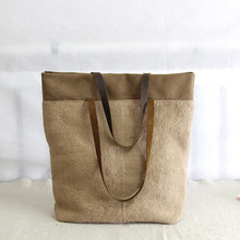 Винтажная тканевая сумка AETOO на плечо из хлопка и льна, портативная большая сумка для литературных дам, Повседневная грубое белье, новые оригинальные женские сумки 2024 - купить недорого