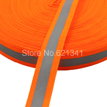 (10 metros/lote) cinta de tira de tejido reflectante naranja con materiales reflectantes de tráfico de seguridad cinta reflectante coser 20mm * 10mm(W) 2024 - compra barato