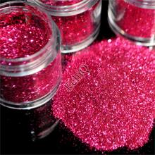 Wholesale Deep Hot Pink Sparkle Nail Glitter Powder Shimmer Glitter Dust and Sequins Sheets Tips Nail Art Decorations in Bag 2024 - buy cheap