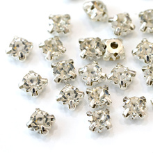 200 unids/paquete de diamantes de imitación redondos de cristal de 4mm para coser con garra, Parte posterior plana, diamantes de imitación sueltos para fabricación de joyas B1243 2024 - compra barato