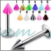 Free Shipping UV Ball Lip Piercing Labret ring 100pcs/lot Promotional Gift Mixed Color 2024 - buy cheap
