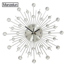 Large Wall Clock Modern Design Luxury Diamond Clock Stainless Steel Dial Plate Kitchen Clock 33cm Bedroom Decoration 2024 - buy cheap