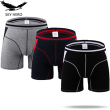 Cueca boxer masculina 3 tamanhos, roupa de baixo para homens 2024 - compre barato