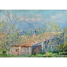 Pintura al óleo de Casa de Antibes de Claude Monet, lienzo de reproducción pintado a mano 2024 - compra barato