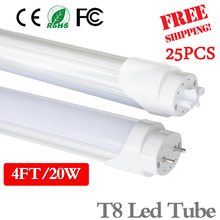 25PCS 4ft LED Tube light T8 1200mm 20W AC85V-285V  G13 Super Bright  LED Fluorescent light  3000K 4000K 6500K SMD2835 LED light 2024 - buy cheap