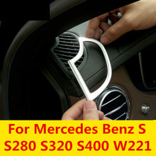 Car dashboard outlet box special modified ABS Chrome decorative frame Interior For Mercedes Benz S S280 S320 S400 W221 2024 - buy cheap