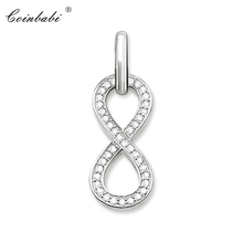 Colgante Eternity Of Love para mujer y hombre, Plata de Ley 925 clásica, regalo de estilo europeo, joyería Glam, colgante, collar 2024 - compra barato