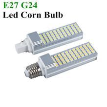 Factory wholesale G24 LED Corn Light E27/G24 9W 44 SMD5050 LED Plug Light Bulb Lamp Warm White/Cold White 85-265V Fedex/DHL Free 2024 - buy cheap