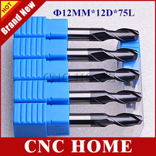 5pcs hrc45 12mm 2 Flute Tungsten Carbide CNC Router Bits Lathe Milling Tools Cutter End Mill for Metal Cutting 12MM*12D*75L 2024 - buy cheap