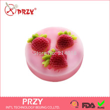 Beautifully  Strawberry modelling  fondant Cake decoration mold  soap mold 100% food grade raw material Jelly mold 2024 - buy cheap