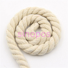 Hand made bag heavy drawstring 3 metres, DIY quilting shopping bag decorative cord, Three strand thick twisted cotton rope, SP01 2024 - buy cheap