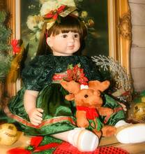 Силиконовая виниловая Кукла reborn, 60 см, игрушка для маленькой принцессы, Реалистичная, подарок на день рождения 2024 - купить недорого