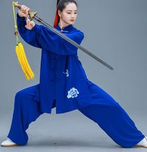 Trajes de tai chi bordado personalizado de alta calidad para hombre y mujer, traje de taijiquan para artes marciales, primavera y otoño, uniformes de ropa de kung fu wushu 2024 - compra barato