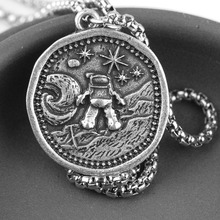 Man Astronaut Necklace Authentic Postapocallyptic walker Galaxy Gift Universe Graduate Student Pendant Necklace Dropship 2024 - buy cheap
