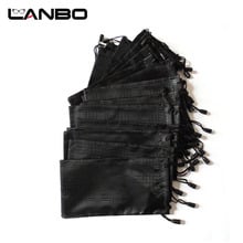 LANBO 100 pcs/lot Glasses Case Soft Waterproof Plaid Cloth Sunglasses Bag Glasses Pouch Black Color Wholesale Good Quality S11 2024 - buy cheap