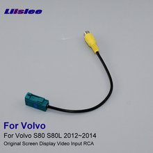 Interruptor de entrada de vídeo RCA para coche, adaptador de Cable de conector de cámara de visión trasera, para Volvo S80/S80L 2012-2014 2024 - compra barato