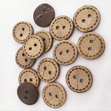 50Pcs Wood Buttons Lovely Cartoon Coconut Button 2 Holes Children Cartoon Clothing Accessories Sewing Scrapbooking 2024 - buy cheap