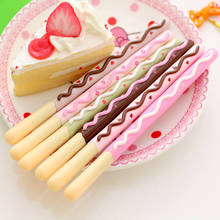 12 pcs/lot Korean Cute Kawaii Chocolate Cake Gel Pen Set Writing Office School Supplies Stationery for Kids Student Gift 2024 - buy cheap