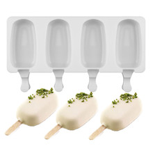 Moldes de silicona para helados caseros de grado alimenticio, 2 tamaños, para congelador con palitos de paleta 2024 - compra barato