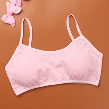 2Pc/Lot Girls Solid Soft Cotton Bra Puberty Teenage Breathable Underwear Kid Cloth 8-14years 2024 - buy cheap