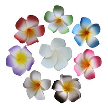 50 шт, 9 см Разноцветные поддельные Гавайский цветок Плюмерия головы, пена Eva искусственный красный жасмин для украшения свадебной вечеринки, заколки для волос 2024 - купить недорого