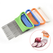Easy Cut Onion Holder Fork Stainless Steel Onion Cutter Slicer Vegetable Tomato Holder Cutter potato cutter kitchen Accessories 2024 - buy cheap