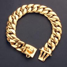 Exaggerated Extra-coarse Stainless Steel Golden Cuban Large Pet Dog Chain Necklace Pitbull Collars Choker Top quality 2024 - buy cheap