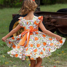 Halloween Toddler Girl Princess Sleeveless Dress Kid Baby Party Wedding Bridesmaid Pumpkin Cute Tulle Tutu Dresses 2024 - buy cheap