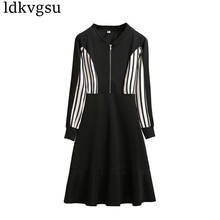 Fashion Plus Size Slim Women's Dress 2021 New Spring Autumn Dress For Women Black V440 2024 - buy cheap