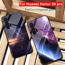 Для Huawei Honor 20 pro Чехол Honor20pro звездная звезда закаленное + ТПУ Край Жесткий задний Чехол Honor20 pro YAL-AL10 стеклянный чехол 2024 - купить недорого