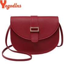 Yogodlns Crossbody Bags For Women Simple Casual Mini Candy Color halfmoon Messenger Bag For Girls Flap PU Leather Shoulder Bags 2024 - buy cheap