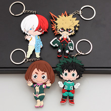 LLavero de PVC de My Hero Academia, llavero de figuras de Anime, juguetes bonitos, regalos de cumpleaños, Unisex, nuevo 2024 - compra barato