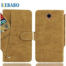 Leather Wallet BQ BQ-4585 Fox View Case 4.5" Flip Vintage Leather Front Card Slots Cases Cover Business Phone Protective Bags 2024 - buy cheap