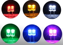 Микс 7 цветов Trhough отверстие плоский верх вогнутые 5 мм светодиодные диодсветильник вые бусины для Светодиодный Ной ленты, гирлянды источник светильник и т. д. 2024 - купить недорого